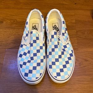 Blue checked vans